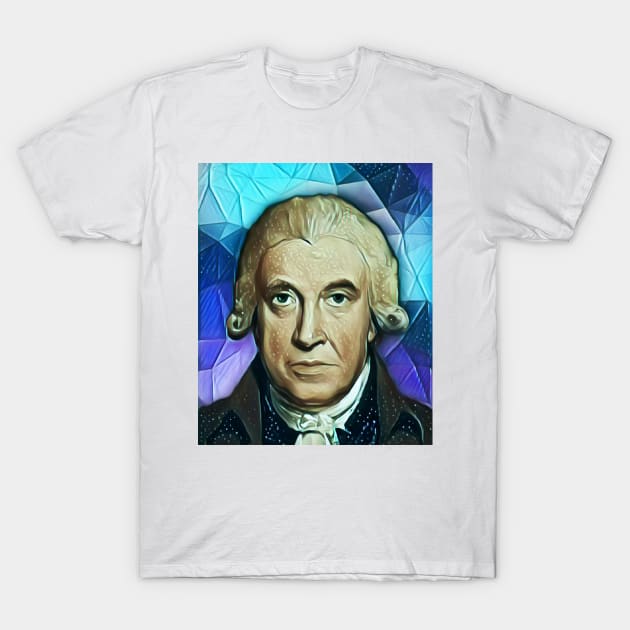 James Watt Portrait | James Watt Artwork 6 T-Shirt by JustLit